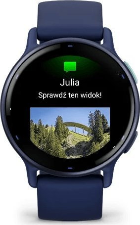 Ora sportive Garmin Vivoactive 5, 42mm, AMOLED, blu e errët