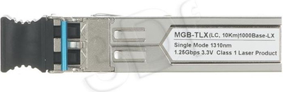 Modul SFP Planet MGB TLX, fibra SM, industrial, i argjendtë