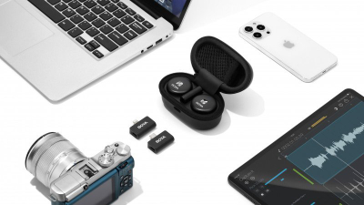 Mikrofon lavalier pa tela BOYA Omic D/U, për iPhone, iPad, Android Type C, me kuti karikimi, i zi