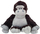 Lodër pelushi gorillë Mascot, 22cm, gri e errët