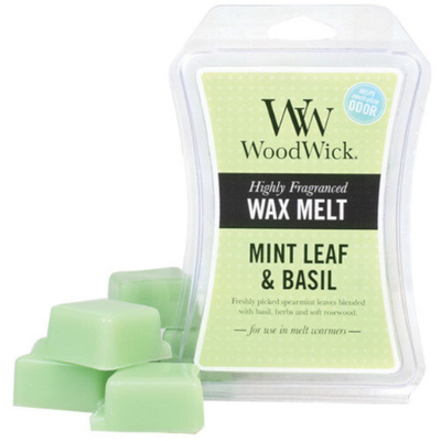 Dyll aromatik WoodWick Mint Leaf & Basil, 85 g