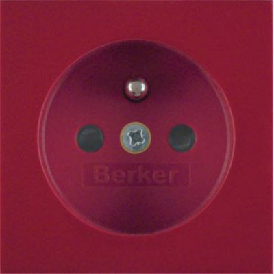 Kapak prizë Hager S.1/B.3/B.7, me mbulesa mbrojtëse, me tokëzim, i kuq