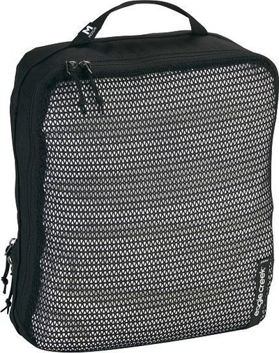 Organizues udhëtimi Eagle Creek Pack-It Reveal Clean Dirty Cube Medium, me dy ndarje, me rrjetë për ajrosje, i zi