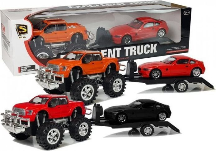 Set lodrash Lean Sport Monster Truck, kamionçinë rimorkio, 58 cm, i zi