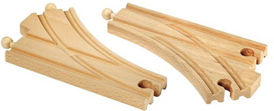 Lodër Brio Curved Track Switching, set 2 copë, druri