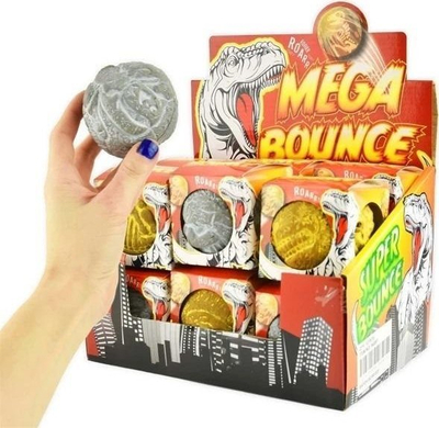 Top lodre Dino Ball që kërceu shumë lart, 8cm, shumëngjyrësh