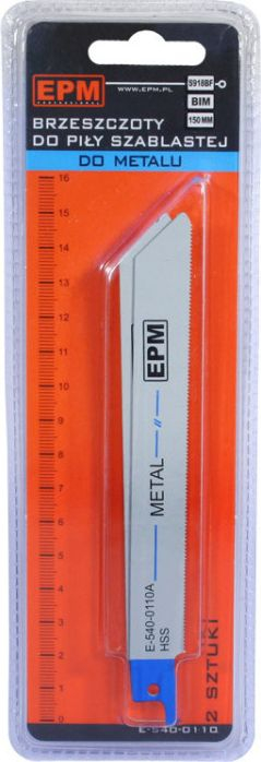 Teh sharrë sabre për metal, 150mm, 24+14 TPI, gri