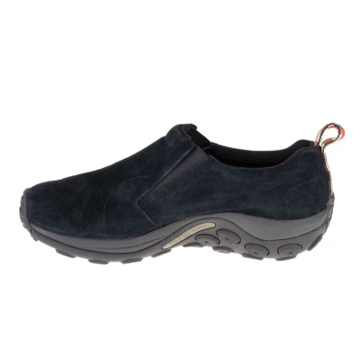 Këpucë Merrell Jungle Moc për burra, lëkurë, slip-on, të zeza