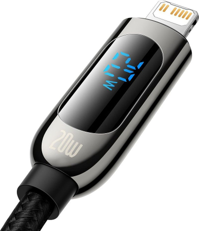 Kabllo kariku Baseus CATLSK-01 Type-C me Lightning, 20W, 1m, e zezë