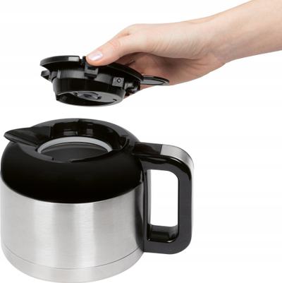 Makina për kafe me filtro Clatronic KA 3805, 1.2L, termos-kanë, e zezë