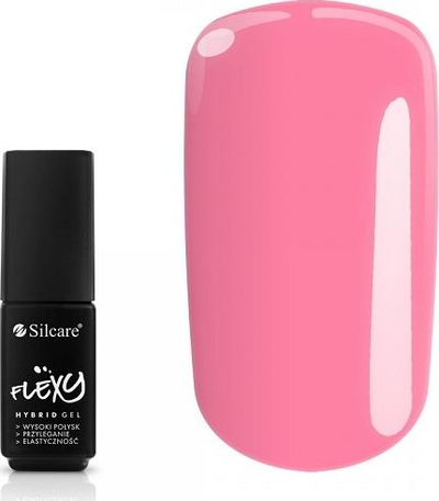 Llak xhel hibrid Silcare Flexy 107, 4.5g, rozë e ndezur