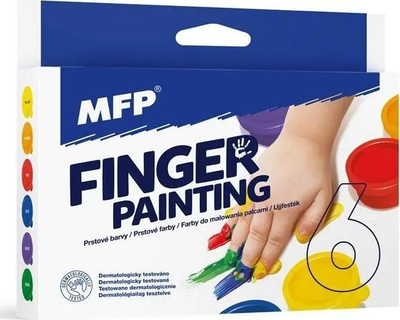 Ngjyra gishtërinjsh Finger Paints, 6 ngjyra, 30ml