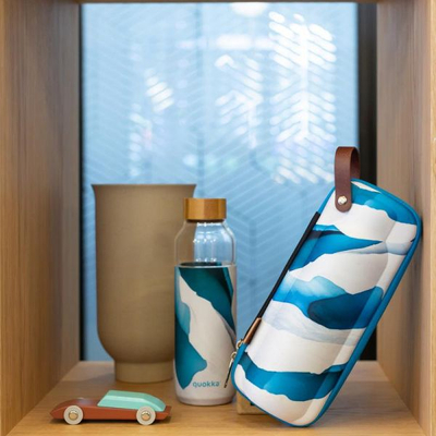 Mbajtëse shishe Dr Nona Bottle Case Iceberg, për qelq, blu