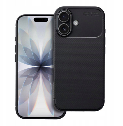 Këllëf telefoni OEM Carbon Premium për iPhone 17, TPU, që s'të rrëshket nga dora, i zi