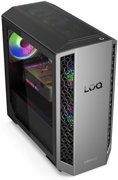Kompjuter gaming Lenovo LOQ Tower 26ADR10, Ryzen 7 8745HX, 16GB RAM, RTX 5050, 512GB SSD, gri