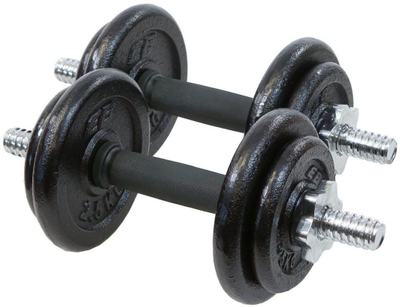 Shtanga për palestër EB Fit, 9.5 kg, 2 copa, të zeza