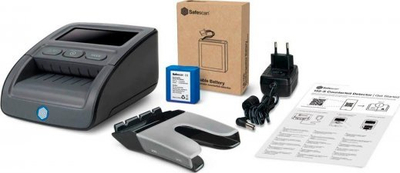 Detektor parash Safescan 155-S G2, paketë me stivues dhe bateri, i zi