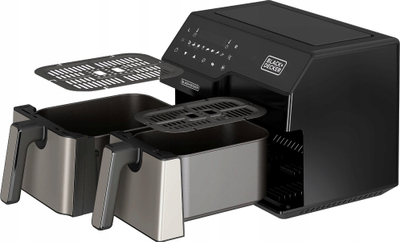 Fritezë me ajër Black+Decker BXAF9000E, 9L, 2500W, dyfishe, st/blu