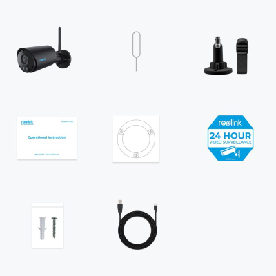 Kamerë sigurie Reolink Argus B320-B, IP Wi‑Fi, 3MP, sensor PIR, e zezë