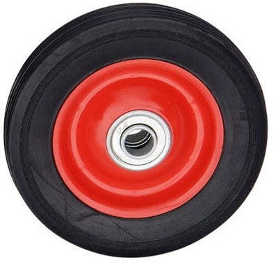 Rrotë karroce Okko HT033, 160mm, 40mm gjerësi, e zezë me qendër të kuqe