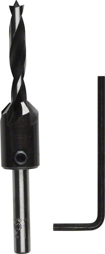Stërvitëse për dru Bosch 2609255216, 3mm, gjatësi 60mm, e zezë