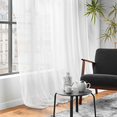 Perde e hollë White Sheer Curtain, 240x240 cm, e bardhë