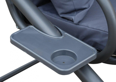 Shilte varëse kopshti Garden Swing Lounger, palosëse, me çadër që rregullohet, jeshile me print