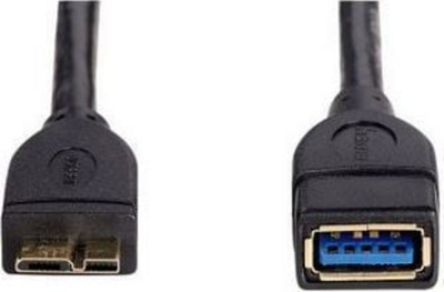 Kabllo e vogël USB Hama, USB-A , 0.15 m, e zezë