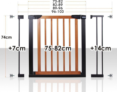 Barriere sigurie për qen HanksKids G2-MULTI, me presion, e bardhë