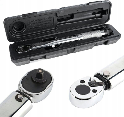 Çelës momenti WMC 1/4", 5–25Nm, rregullim me bllokim, argjend