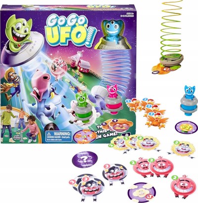 Настолна игра Goliath Go Go UFO, семејна, од 6 години, шарена