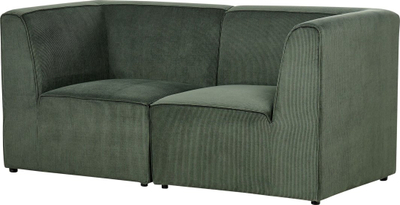 Divan 2 vendesh LEMVIG, korduroy, 166 cm, jeshile e errët
