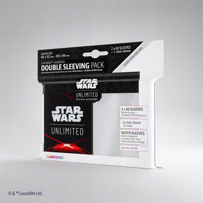 Mbrojtëse letrash loje Gamegenic Star Wars Unlimited Double Sleeving Pack, Space Blue, blu