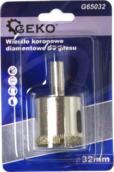 Дијамантска фреза GEKO, 32 mm, за дупчење со вода, метална