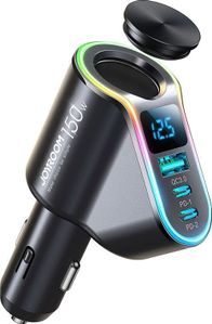 Karikues veture Joyroom JR-CL21, 1x USB A 2x USB C, Bluetooth FM, i zi