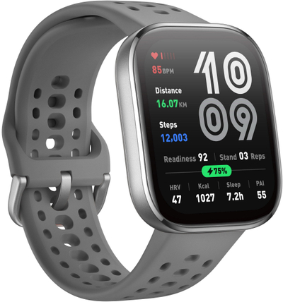 Паметен часовник Amazfit Bip 6, 1.97" AMOLED, 14 дена батерија, темно сива