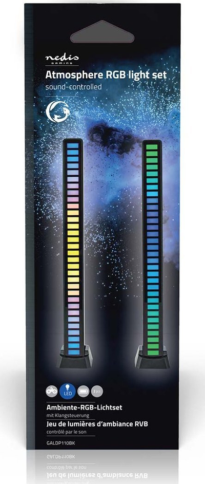 Dekor ndriçimi LED Nedis GALDP110BK, 64 LED, RGB, i zi