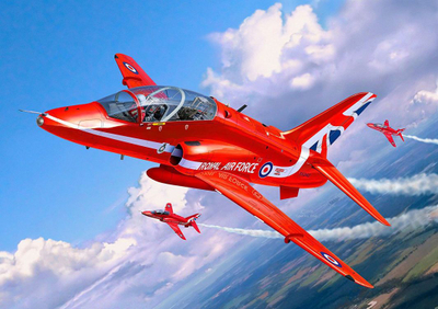 Set modeli plastik Airfix BAe Hawk T.1 Red Arrows, shkallë 1:72, 70 copa, i kuq