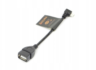 Адаптер OTG Accura Premium, микро USB во USB, 11 cm, црн