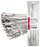 Kapëse metalike inoks AMiO 04325, 4.6 x 400mm, set 100 copë, ngjyrë argjendi
