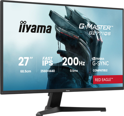 Monitor gaming Iiyama G-Master GB2771QSU-B1, 27\", 2K WQHD, 200Hz, ngjyrë e zezë
