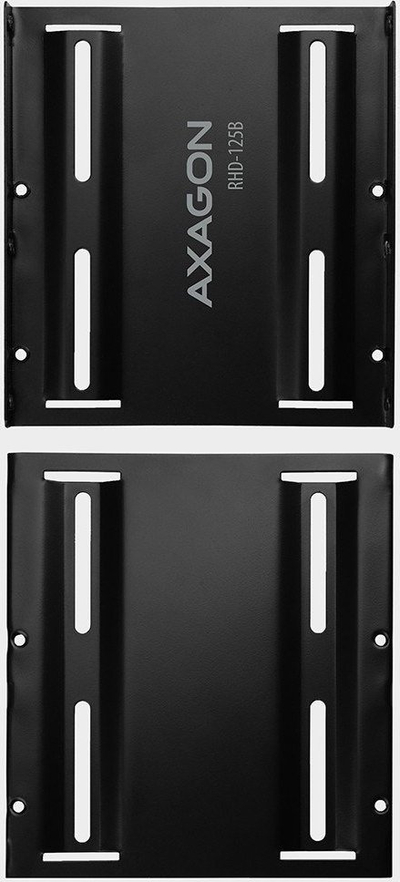 Rama montimi Axagon RHD-125B, për disk 2.5" në bay 3.5", metalike, e zezë