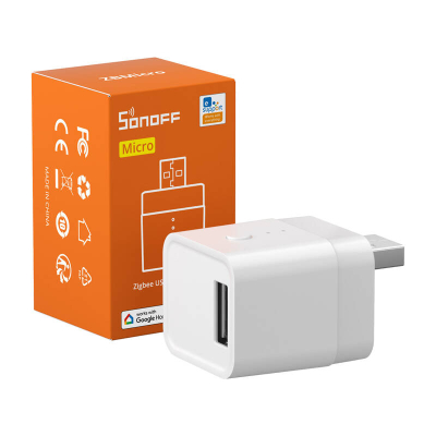 Adapter smart USB Sonoff ZBMicro, Zigbee 3.0, kontroll me aplikacion, i bardhë