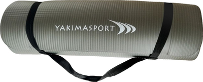 Tapet fitnesi Yakima NBR PRO Mat 100388, 180 x 60 cm, trashësi 15 mm, gri