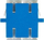 Adapter fibër optike Lanberg SM SC UPC, duplex, plastik blu