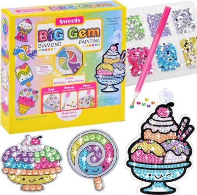 Set kreativ me qëndisje me diamante ZA4143 Sweets, për kalamaj, shumëngjyrësh