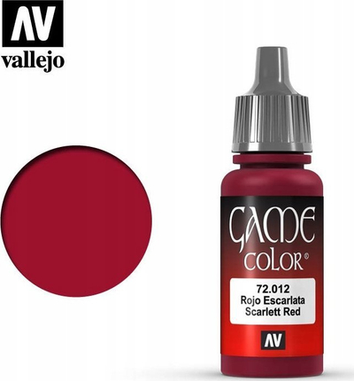 Bojë akrilike Vallejo Game Color 72012 Scar Red, 17ml, e kuqe e errët