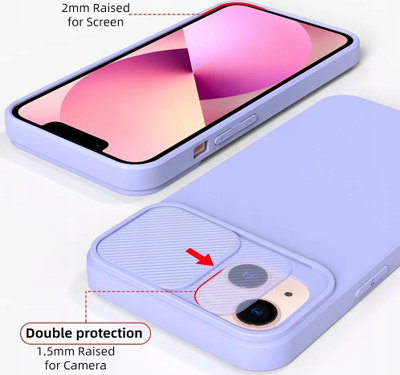 Futrollë silikoni për Samsung Galaxy A34 5G, me kapak kamere që rrëshqet, lejla e çelët