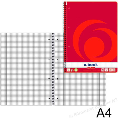 Fletore me katrorë Herlitz, A4, 80 faqe