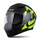 Helmetë moto Cassida Orbit Grind, integrale, me diellore, e zezë mat verdhë fluo